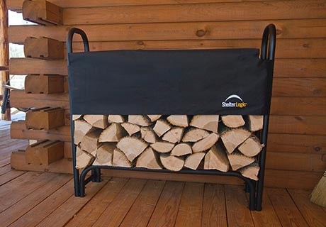 Brennholzgestell, Brennholzlagerung - Heavy Duty Firewood Rack-in-a-box Modell 4 - 120 - SL90401