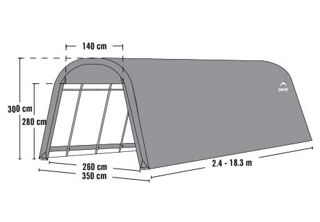 Unterstand mit Rundbogen - ShelterCoat Modell 1110